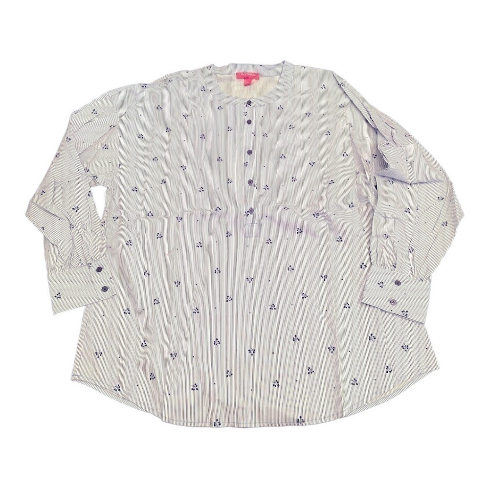 𝅺isaac Mizrahi Half Placket Balloon Sleeve Blouse - Picture 4 of 13